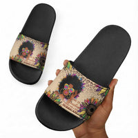 Black Her Story Sunshine Hurricane Slide Sandals Empowered Black Woman - Wonder Print Shop