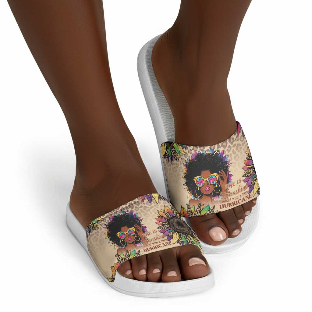 Black Her Story Sunshine Hurricane Slide Sandals Empowered Black Woman - Wonder Print Shop