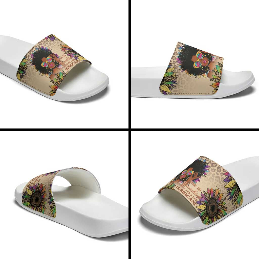 Black Her Story Sunshine Hurricane Slide Sandals Empowered Black Woman - Wonder Print Shop