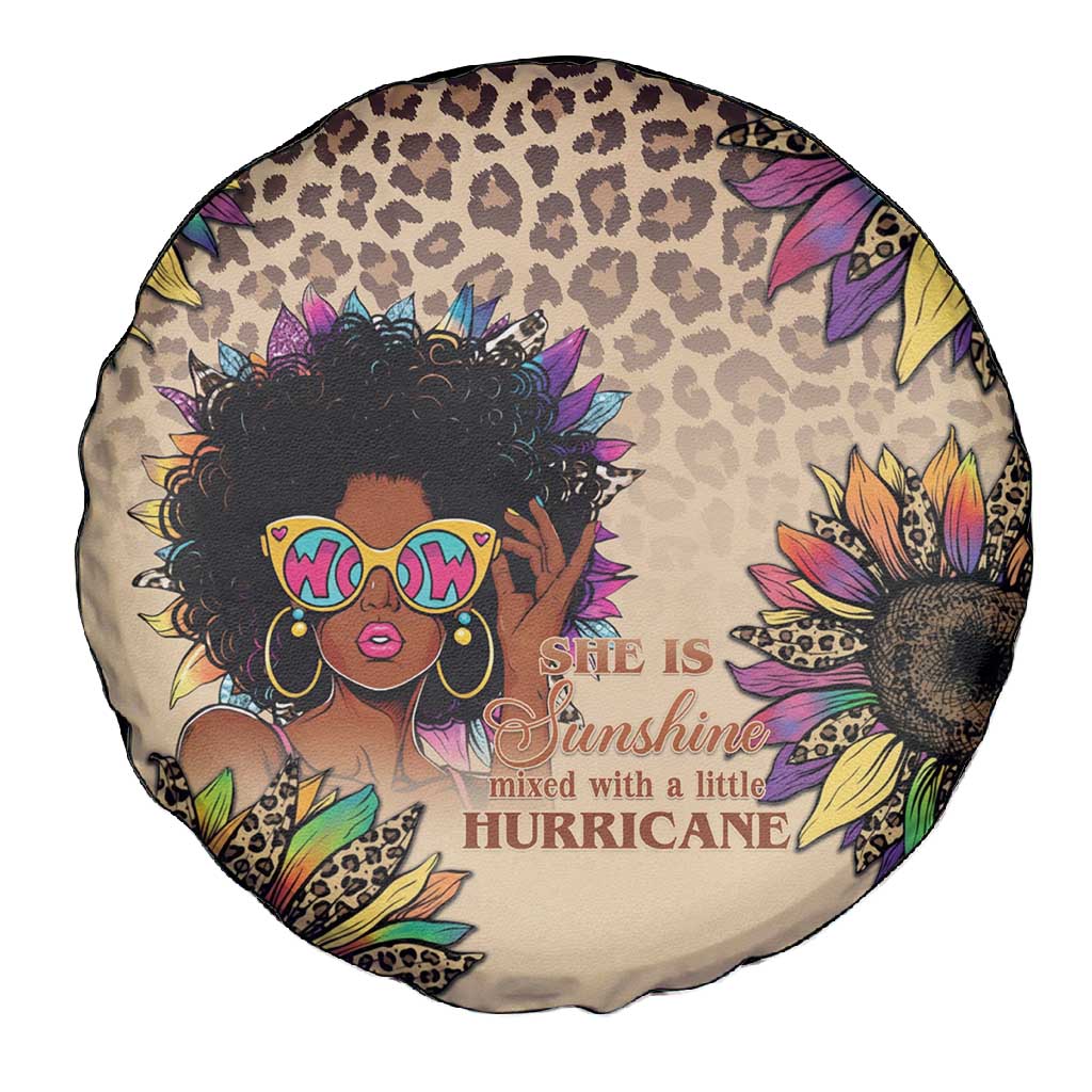 Black Her Story Sunshine Hurricane Spare Tire Cover Empowered Black Woman - Wonder Print Shop