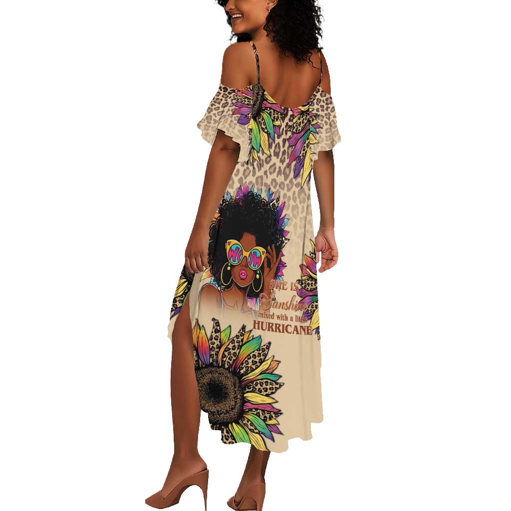 Black Her Story Sunshine Hurricane Summer Maxi Dress Empowered Black Woman - Wonder Print Shop