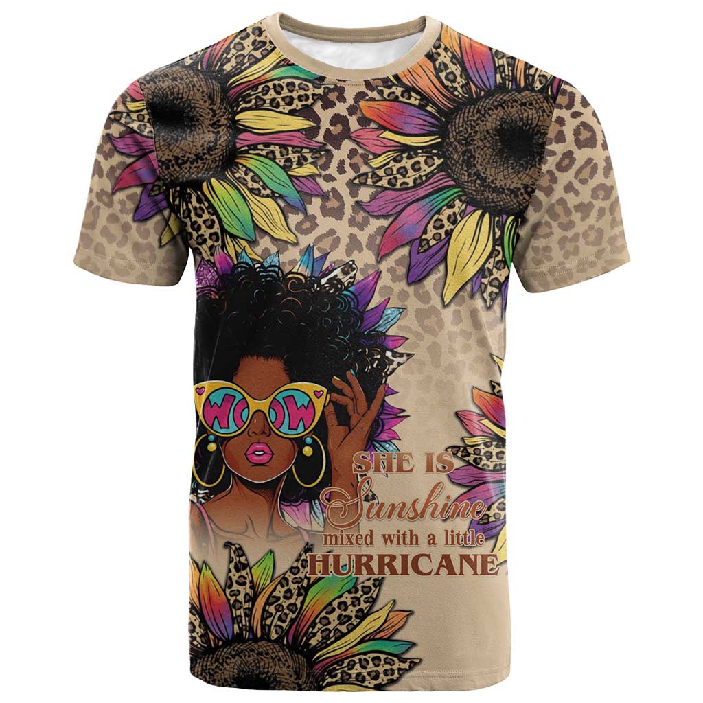 Black Her Story Sunshine Hurricane T shirt Empowered Black Woman - Wonder Print Shop
