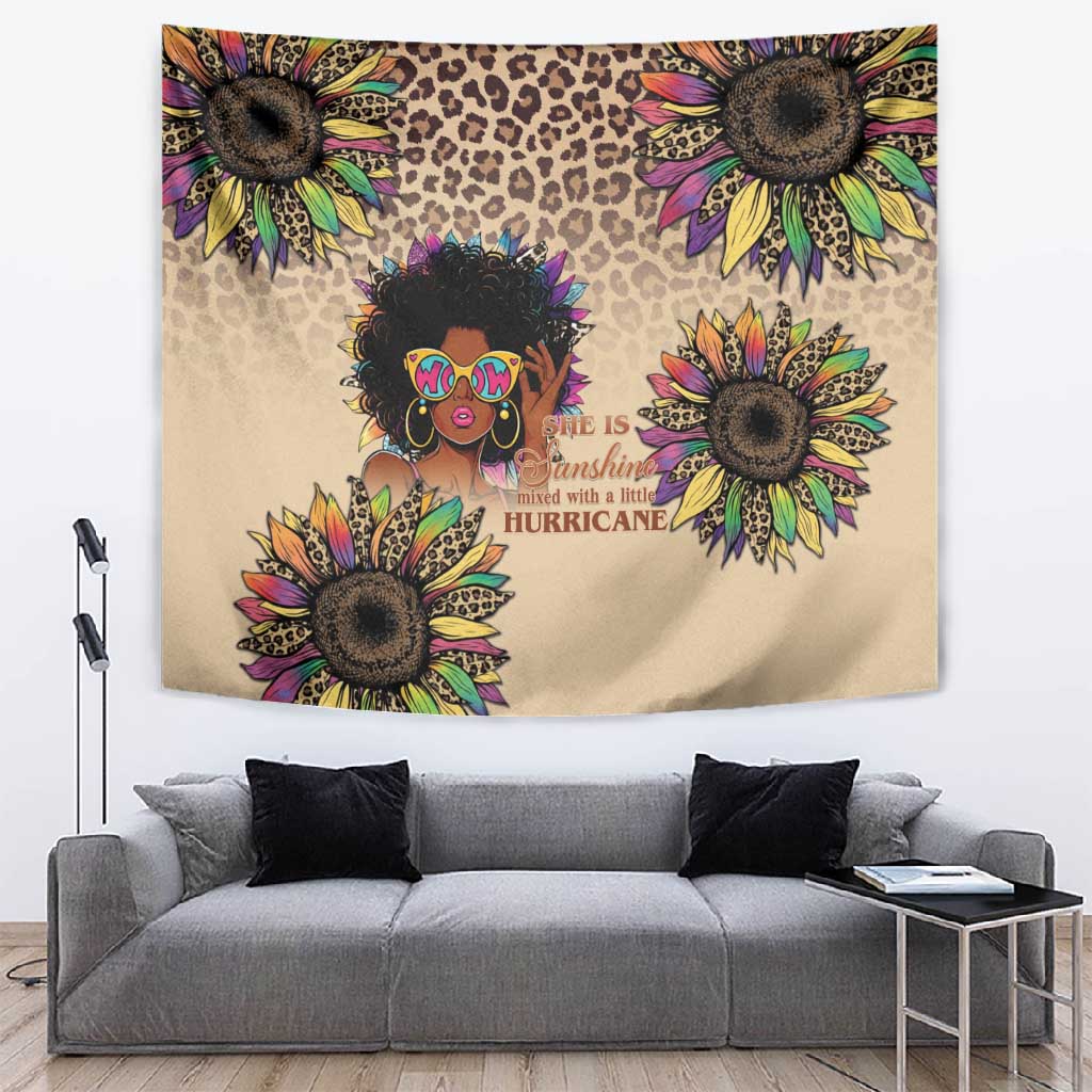 Black Her Story Sunshine Hurricane Tapestry Empowered Black Woman - Wonder Print Shop