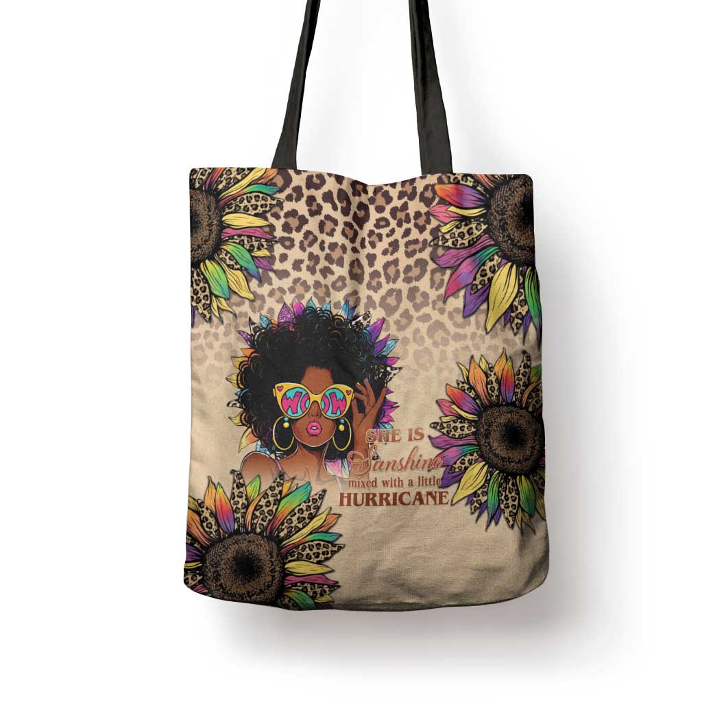 Black Her Story Sunshine Hurricane Tote Bag Empowered Black Woman - Wonder Print Shop