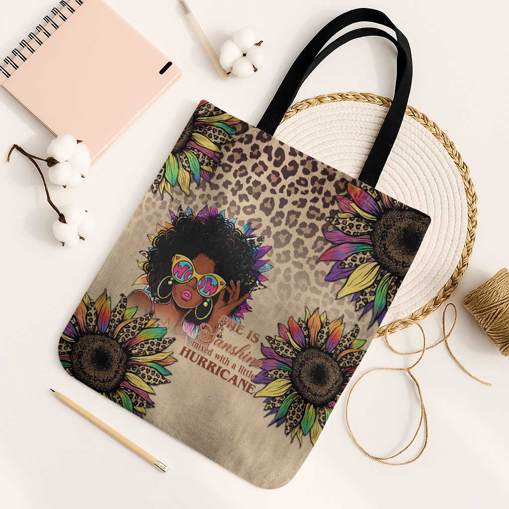 Black Her Story Sunshine Hurricane Tote Bag Empowered Black Woman - Wonder Print Shop