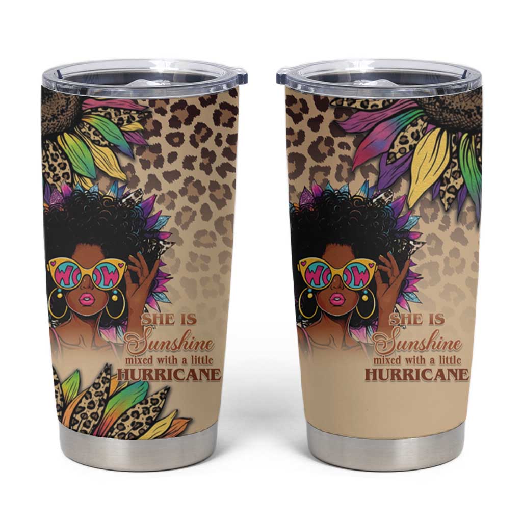 Black Her Story Sunshine Hurricane Tumbler Cup Empowered Black Woman - Wonder Print Shop