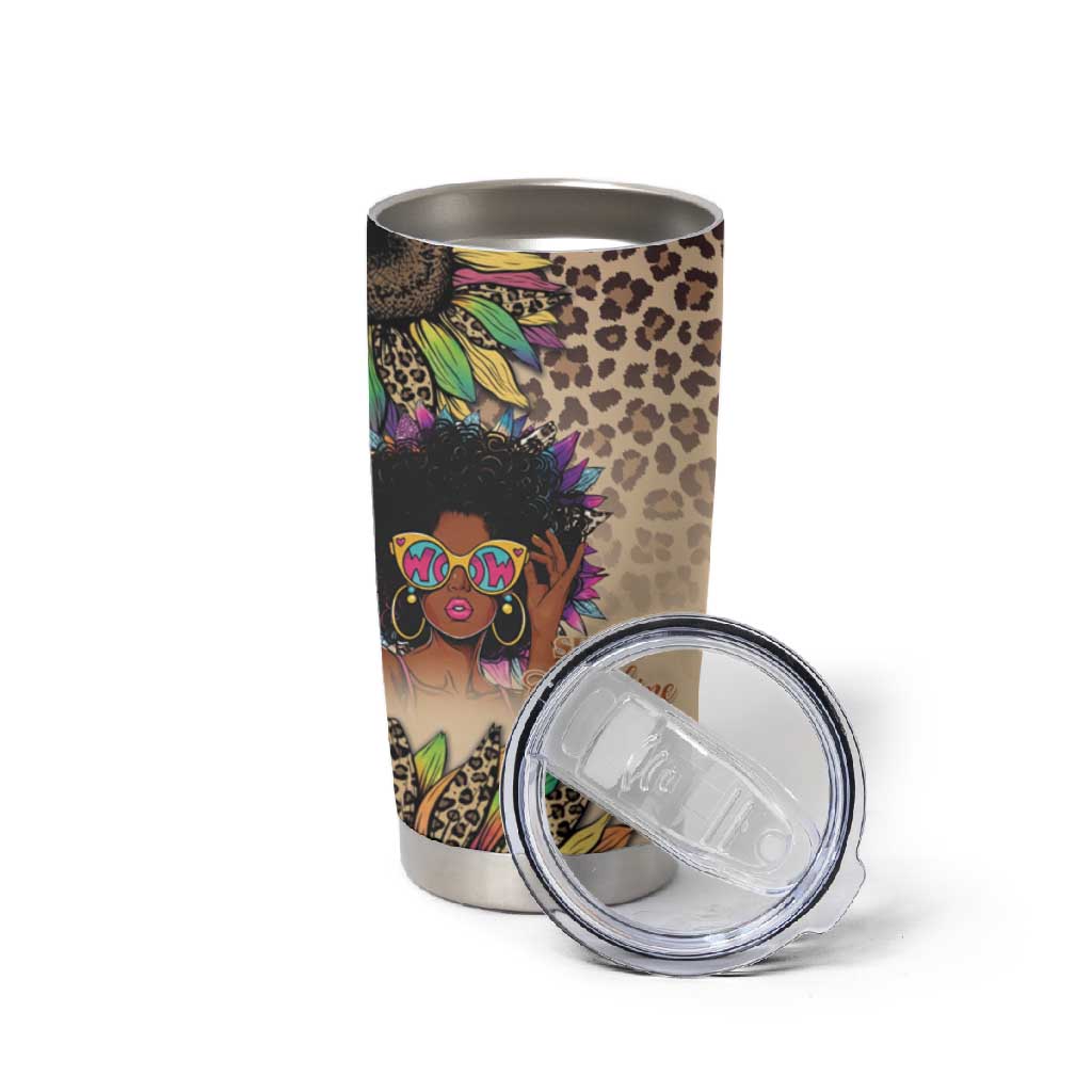 Black Her Story Sunshine Hurricane Tumbler Cup Empowered Black Woman - Wonder Print Shop