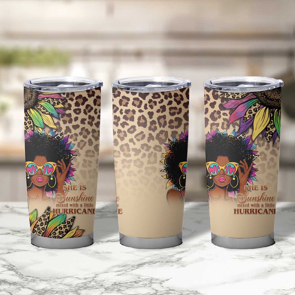 Black Her Story Sunshine Hurricane Tumbler Cup Empowered Black Woman - Wonder Print Shop