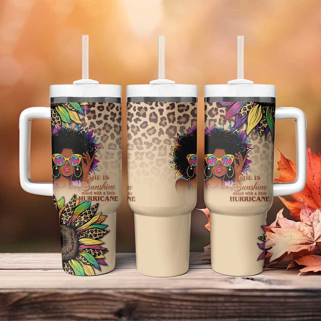 Black Her Story Sunshine Hurricane Tumbler With Handle Empowered Black Woman - Wonder Print Shop