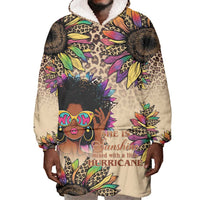 Black Her Story Sunshine Hurricane Wearable Blanket Hoodie Empowered Black Woman - Wonder Print Shop