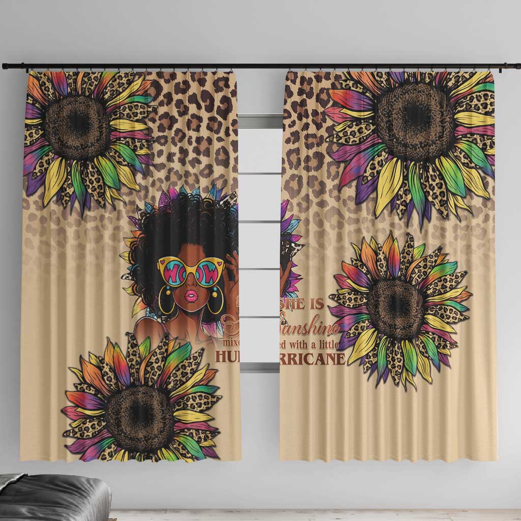Black Her Story Sunshine Hurricane Window Curtain Empowered Black Woman - Wonder Print Shop