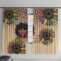 Black Her Story Sunshine Hurricane Window Curtain Empowered Black Woman - Wonder Print Shop
