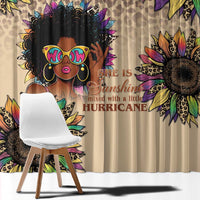 Black Her Story Sunshine Hurricane Window Curtain Empowered Black Woman - Wonder Print Shop