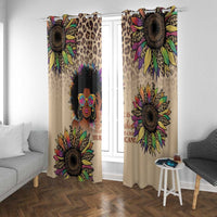Black Her Story Sunshine Hurricane Window Curtain Empowered Black Woman - Wonder Print Shop