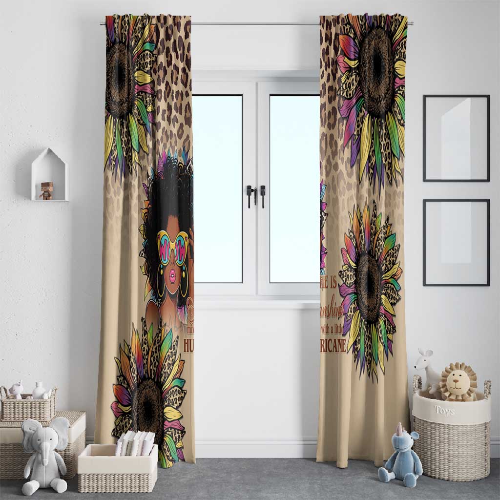 Black Her Story Sunshine Hurricane Window Curtain Empowered Black Woman - Wonder Print Shop