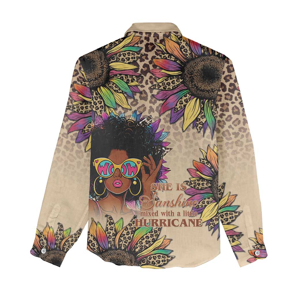 Black Her Story Sunshine Hurricane Women Casual Shirt Empowered Black Woman - Wonder Print Shop