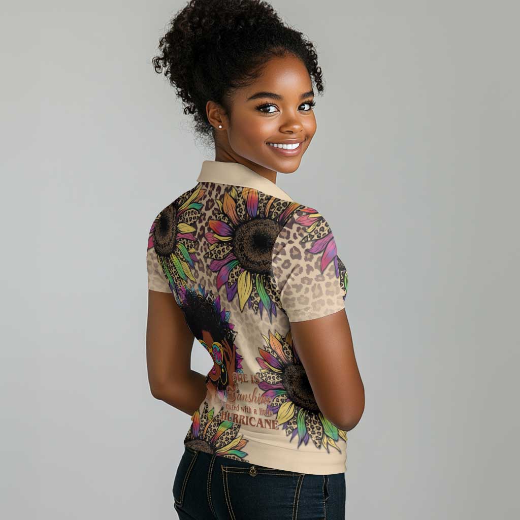 Black Her Story Sunshine Hurricane Women Polo Shirt Empowered Black Woman - Wonder Print Shop
