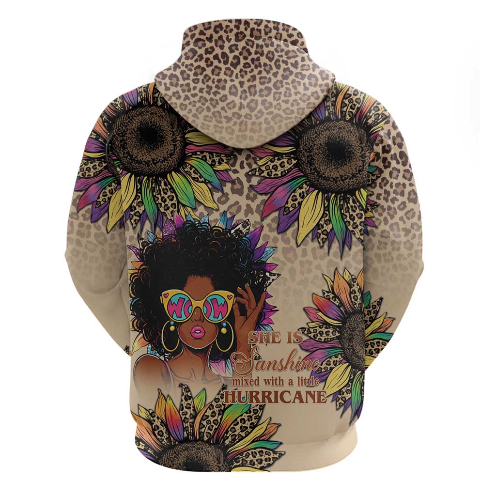 Black Her Story Sunshine Hurricane Zip Hoodie Empowered Black Woman - Wonder Print Shop