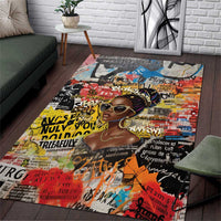Black Her Story Graffiti Queen Area Rug Black Woman Empowerment - Wonder Print Shop