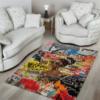 Black Her Story Graffiti Queen Area Rug Black Woman Empowerment - Wonder Print Shop