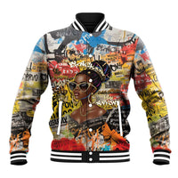 Black Her Story Graffiti Queen Baseball Jacket Black Woman Empowerment - Wonder Print Shop