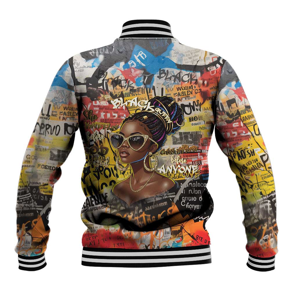 Black Her Story Graffiti Queen Baseball Jacket Black Woman Empowerment - Wonder Print Shop