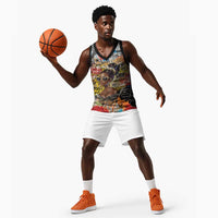Black Her Story Graffiti Queen Basketball Jersey Black Woman Empowerment - Wonder Print Shop