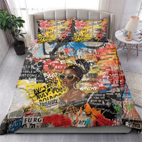 Black Her Story Graffiti Queen Bedding Set Black Woman Empowerment - Wonder Print Shop