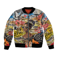 Black Her Story Graffiti Queen Bomber Jacket Black Woman Empowerment - Wonder Print Shop