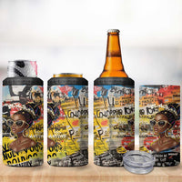 Black Her Story Graffiti Queen 4 in 1 Can Cooler Tumbler Black Woman Empowerment - Wonder Print Shop