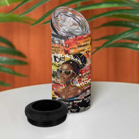 Black Her Story Graffiti Queen 4 in 1 Can Cooler Tumbler Black Woman Empowerment - Wonder Print Shop