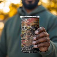 Black Her Story Graffiti Queen 4 in 1 Can Cooler Tumbler Black Woman Empowerment - Wonder Print Shop