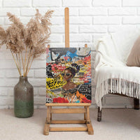 Black Her Story Graffiti Queen Canvas Wall Art Black Woman Empowerment - Wonder Print Shop