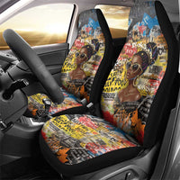 Black Her Story Graffiti Queen Car Seat Cover Black Woman Empowerment - Wonder Print Shop