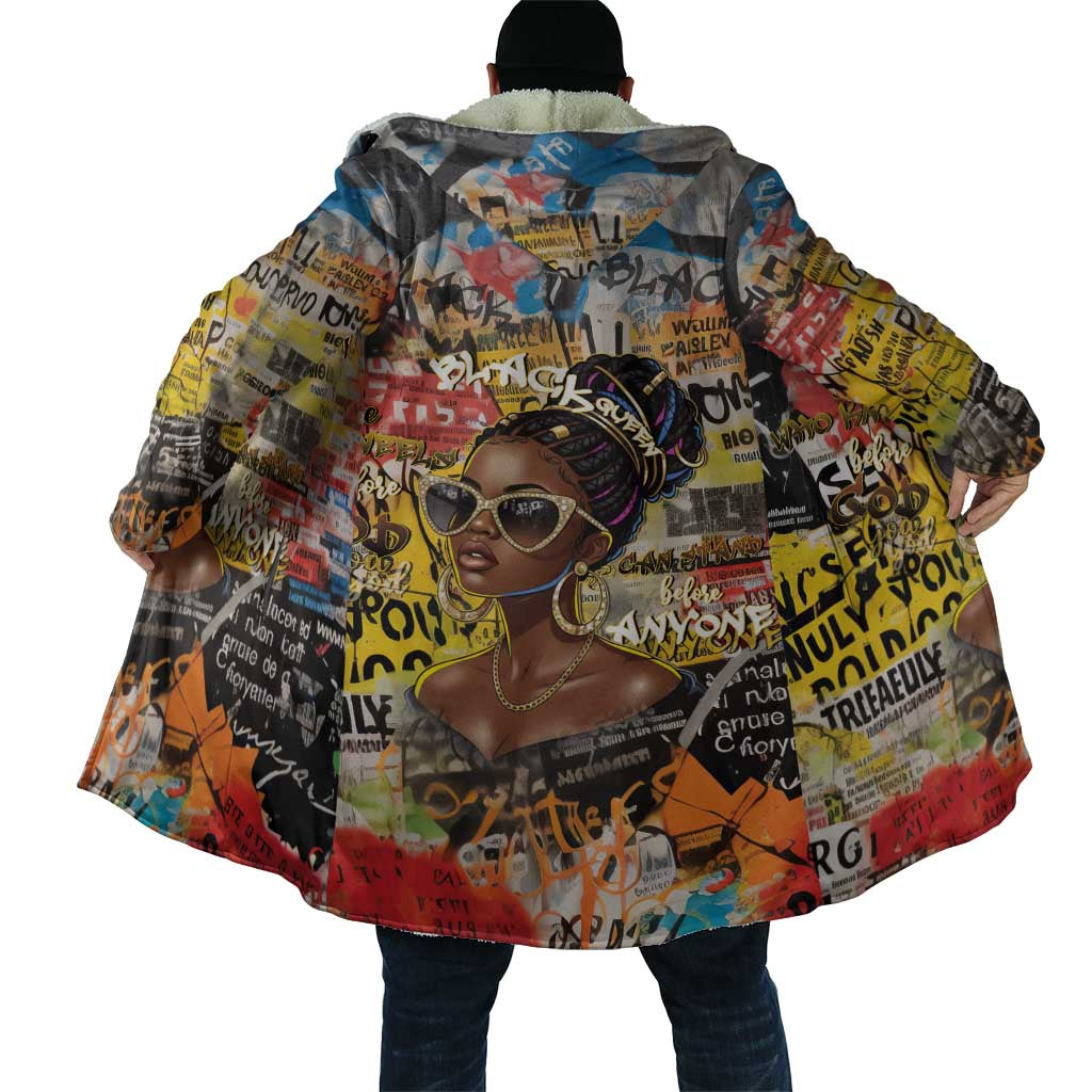 Black Her Story Graffiti Queen Cloak Black Woman Empowerment - Wonder Print Shop