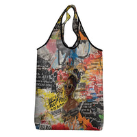 Black Her Story Graffiti Queen Grocery Bag Black Woman Empowerment - Wonder Print Shop