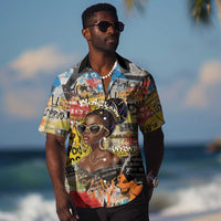 Black Her Story Graffiti Queen Hawaiian Shirt Black Woman Empowerment - Wonder Print Shop