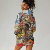 Black Her Story Graffiti Queen Hoodie Dress Black Woman Empowerment - Wonder Print Shop