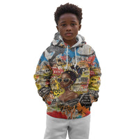 Black Her Story Graffiti Queen Kid Hoodie Black Woman Empowerment - Wonder Print Shop
