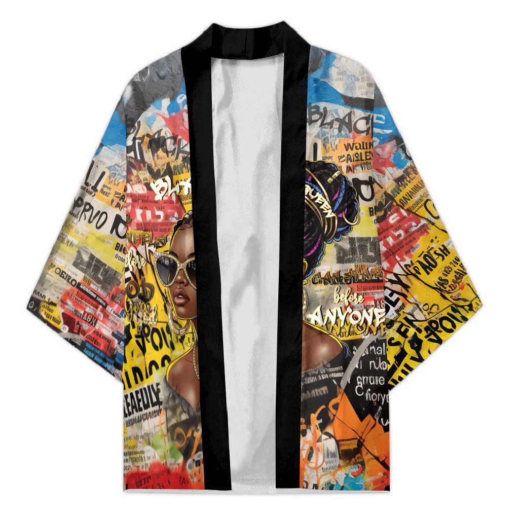 Black Her Story Graffiti Queen Kimono Black Woman Empowerment - Wonder Print Shop