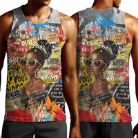 Black Her Story Graffiti Queen Men Tank Top Black Woman Empowerment - Wonder Print Shop
