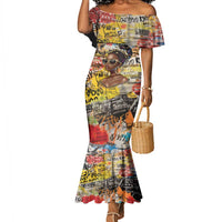 Black Her Story Graffiti Queen Mermaid Dress Black Woman Empowerment - Wonder Print Shop