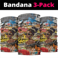 Black Her Story Graffiti Queen Neck Gaiter Black Woman Empowerment - Wonder Print Shop
