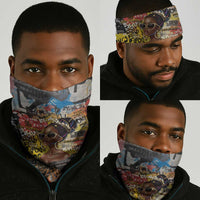 Black Her Story Graffiti Queen Neck Gaiter Black Woman Empowerment - Wonder Print Shop