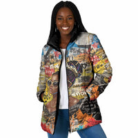 Black Her Story Graffiti Queen Padded Jacket Black Woman Empowerment - Wonder Print Shop