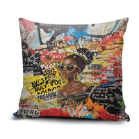 Black Her Story Graffiti Queen Pillow Cover Black Woman Empowerment - Wonder Print Shop