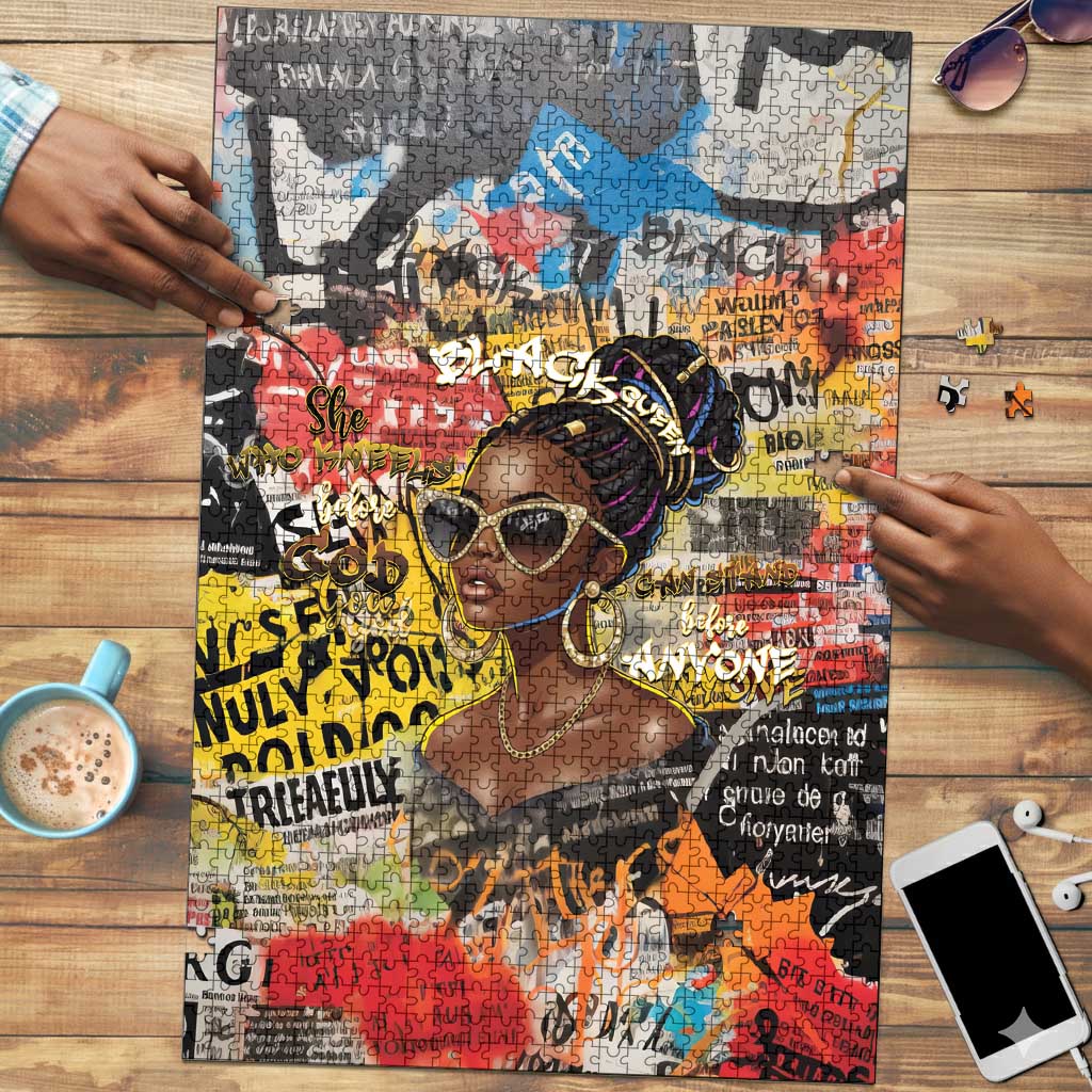 Black Her Story Graffiti Queen Puzzle Black Woman Empowerment - Wonder Print Shop