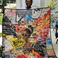 Black Her Story Graffiti Queen Quilt Black Woman Empowerment - Wonder Print Shop