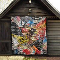 Black Her Story Graffiti Queen Quilt Black Woman Empowerment - Wonder Print Shop