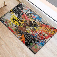 Black Her Story Graffiti Queen Rubber Doormat Black Woman Empowerment - Wonder Print Shop